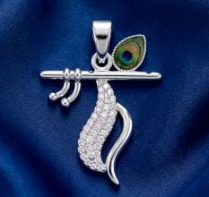 Handmade Silver Jewelry Krishna Flute Pendant